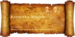 Korenika Vivien névjegykártya