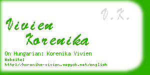 vivien korenika business card